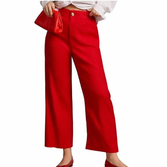 Maeve Pants - Maeve The Colette Pants Red Anthropologie Valentines Day Trousers